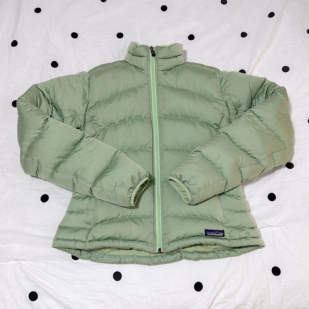 Patagonia Light Sage Green Puffer Jacket